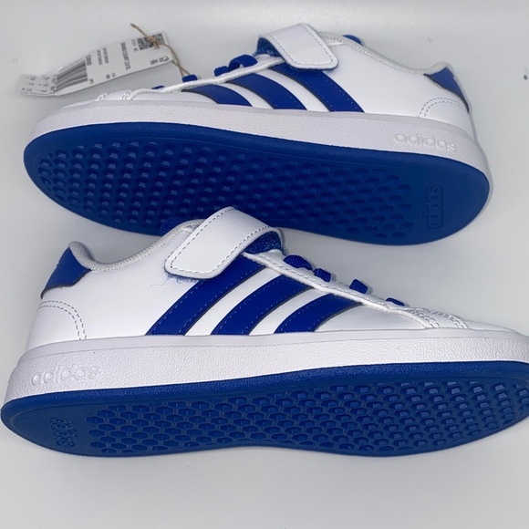 Adidas Kids’ Grand Court 2.0 Sneakers Size 11.5K White/Blue - Picture 10 of 14